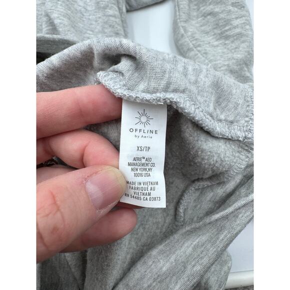 Aerie Offline Gray Hooded Ultra Soft Sweatshirt - Picture 6 of 7